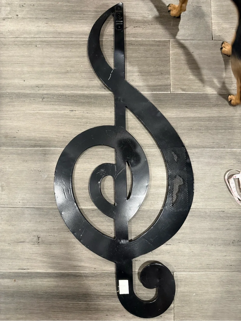 Colorful Painted Treble Clef Wall Art - Multicolor